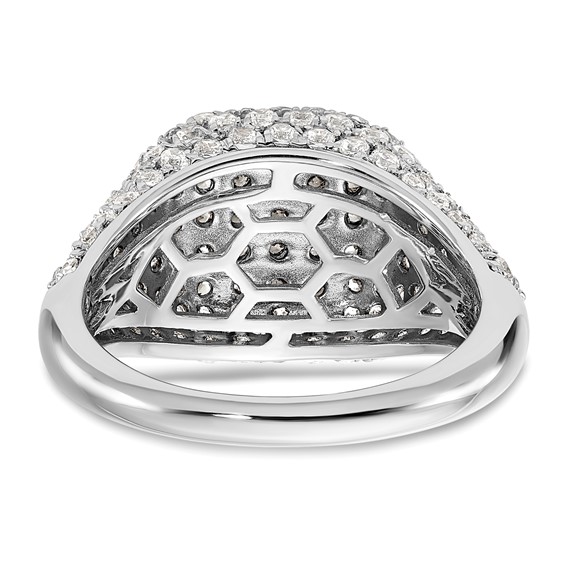 14k White Gold 2 1/4 carat Lab Grown Diamond VS/SI+ G+ Complete Cluster Fashion Ring