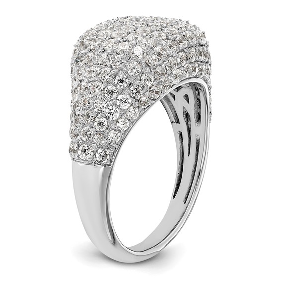 14k White Gold 2 1/4 carat Lab Grown Diamond VS/SI+ G+ Complete Cluster Fashion Ring