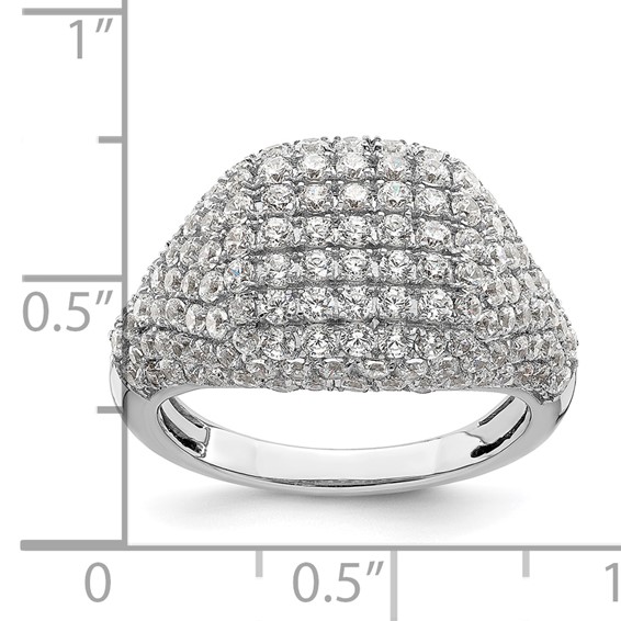 14k White Gold 2 1/4 carat Lab Grown Diamond VS/SI+ G+ Complete Cluster Fashion Ring