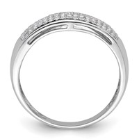 14K White Gold 0.25 Carat Lab Grown Diamond VS SI+ G+ Complete Ladies Band view 2