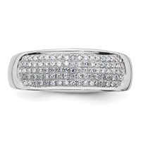 14K White Gold 0.25 Carat Lab Grown Diamond VS SI+ G+ Complete Ladies Band view 4