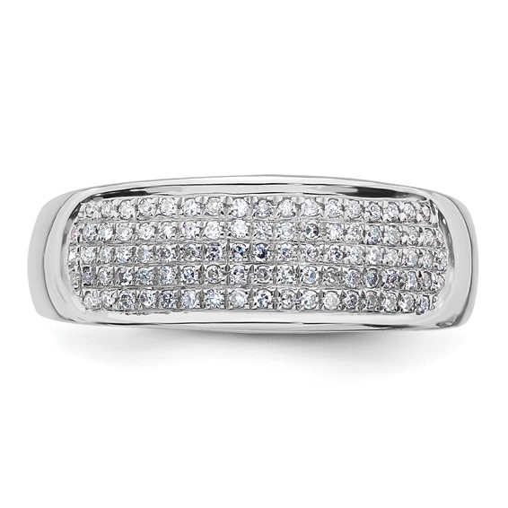 14k White Gold 1/4 carat Lab Grown Diamond VS/SI+ G+ Complete Ladies Band