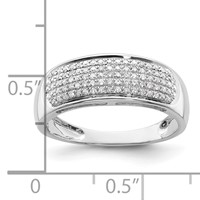 14K White Gold 0.25 Carat Lab Grown Diamond VS SI+ G+ Complete Ladies Band view 5