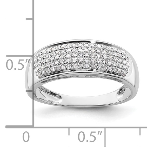 14k White Gold 1/4 carat Lab Grown Diamond VS/SI+ G+ Complete Ladies Band