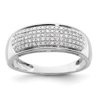 14K White Gold 0.25 Carat Lab Grown Diamond VS SI+ G+ Complete Ladies Band view 1