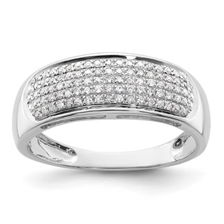 14k White Gold 1/4 carat Lab Grown Diamond VS/SI+ G+ Complete Ladies Band