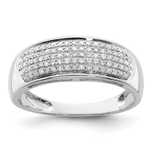14K White Gold 0.25 Carat Lab Grown Diamond VS SI+ G+ Complete Ladies Band
