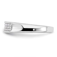 14K White Gold 0.20 Carat Lab Grown Diamond VS SI+ G+ Complete Ladies Band view 3