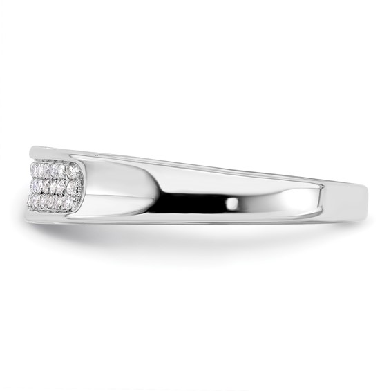 14k White Gold 1/5 carat Lab Grown Diamond VS/SI+ G+ Complete Ladies Band