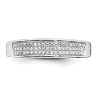 14K White Gold 0.20 Carat Lab Grown Diamond VS SI+ G+ Complete Ladies Band view 4