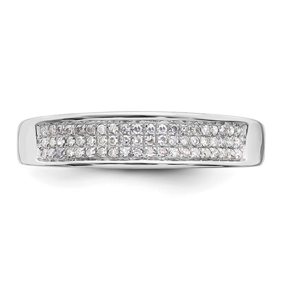 14k White Gold 1/5 carat Lab Grown Diamond VS/SI+ G+ Complete Ladies Band