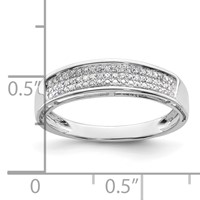 14K White Gold 0.20 Carat Lab Grown Diamond VS SI+ G+ Complete Ladies Band view 5