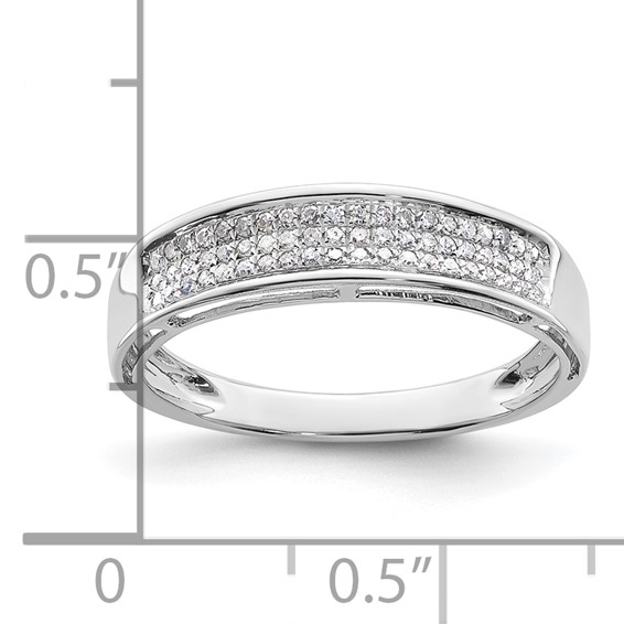 14k White Gold 1/5 carat Lab Grown Diamond VS/SI+ G+ Complete Ladies Band