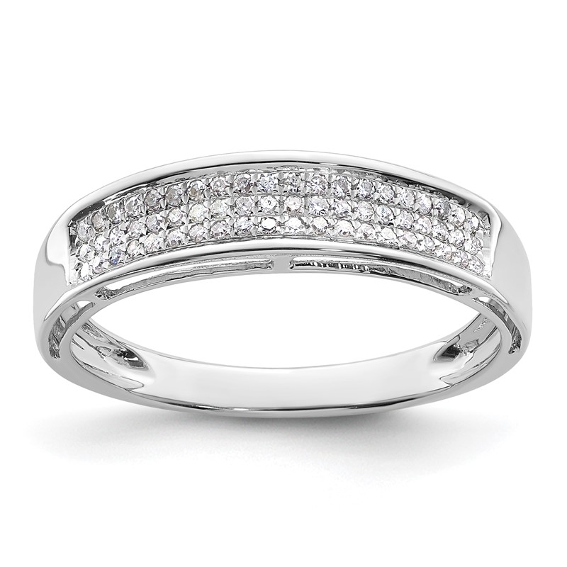 14k White Gold 1/5 carat Lab Grown Diamond VS/SI+ G+ Complete Ladies Band