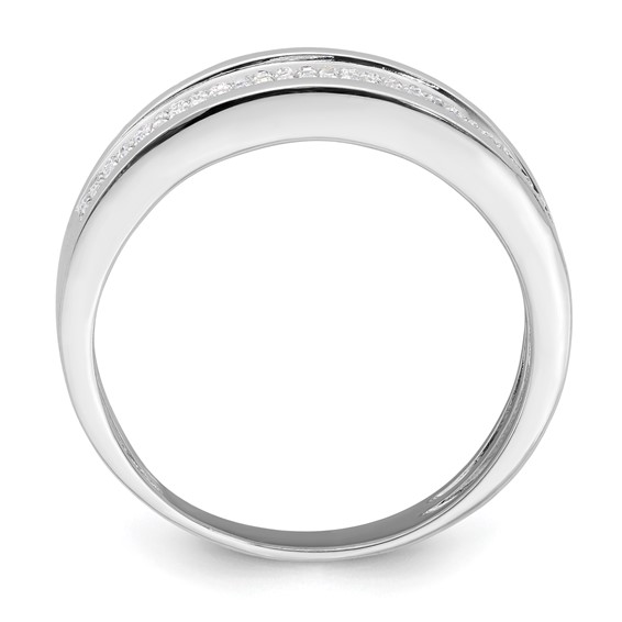 IBGoodman 14k White Gold 1/4 carat Lab Grown Diamond VS/SI+ G+ Complete Men's Band