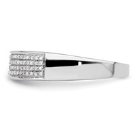IBGoodman 14K White Gold 0.25 Carat Lab Grown Diamond VS SI+ G+ Complete Men's Band view 3
