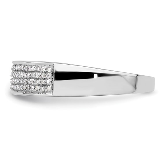 IBGoodman 14k White Gold 1/4 carat Lab Grown Diamond VS/SI+ G+ Complete Men's Band