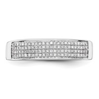 IBGoodman 14K White Gold 0.25 Carat Lab Grown Diamond VS SI+ G+ Complete Men's Band view 4