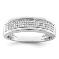 IBGoodman 14K White Gold 0.25 Carat Lab Grown Diamond VS SI+ G+ Complete Men's Band view 1