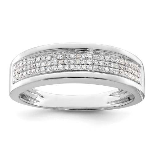 IBGoodman 14K White Gold 0.25 Carat Lab Grown Diamond VS SI+ G+ Complete Men's Band