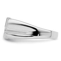 IBGoodman 14K White Gold 0.05 Carat Lab Grown Diamond VS SI+ G+ and Onyx Cross Men's Ring view 3