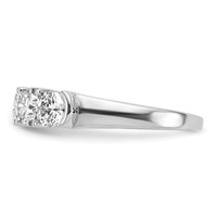 14K White Gold 1.75 Carat Lab Grown Diamond VS SI+ G+ Five Stone Complete Band view 3
