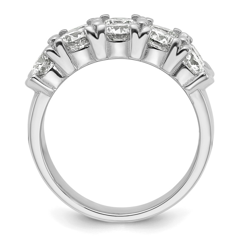 14k White Gold 3 3/8 carat Lab Grown Diamond VS/SI+ G+ Ten Stone Complete Double Row Band