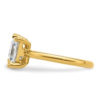 14K Yellow Gold YG Pear Radiant Two-stone Ring Mounting view 3