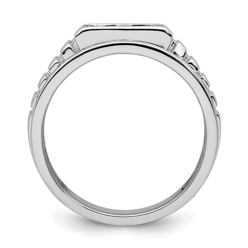 14K White Gold Lab Grown Diamond VS/SI+ G+ Men's Band
