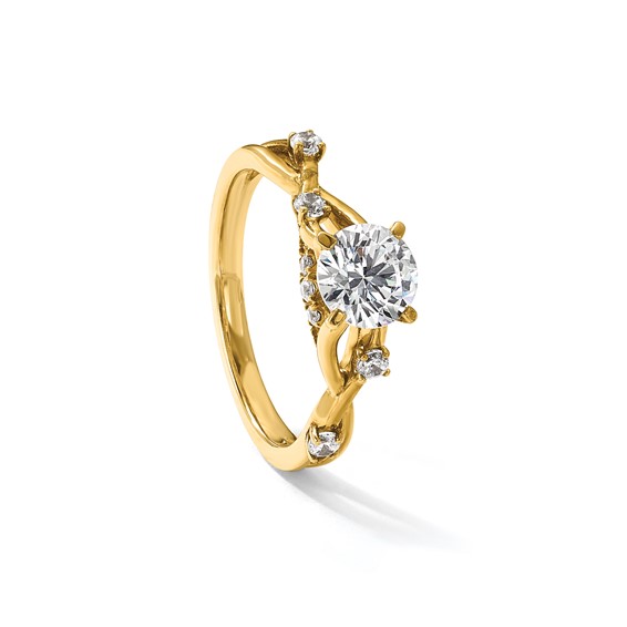 14k Diamond Criss-Cross Semi-Mount Engagement Ring