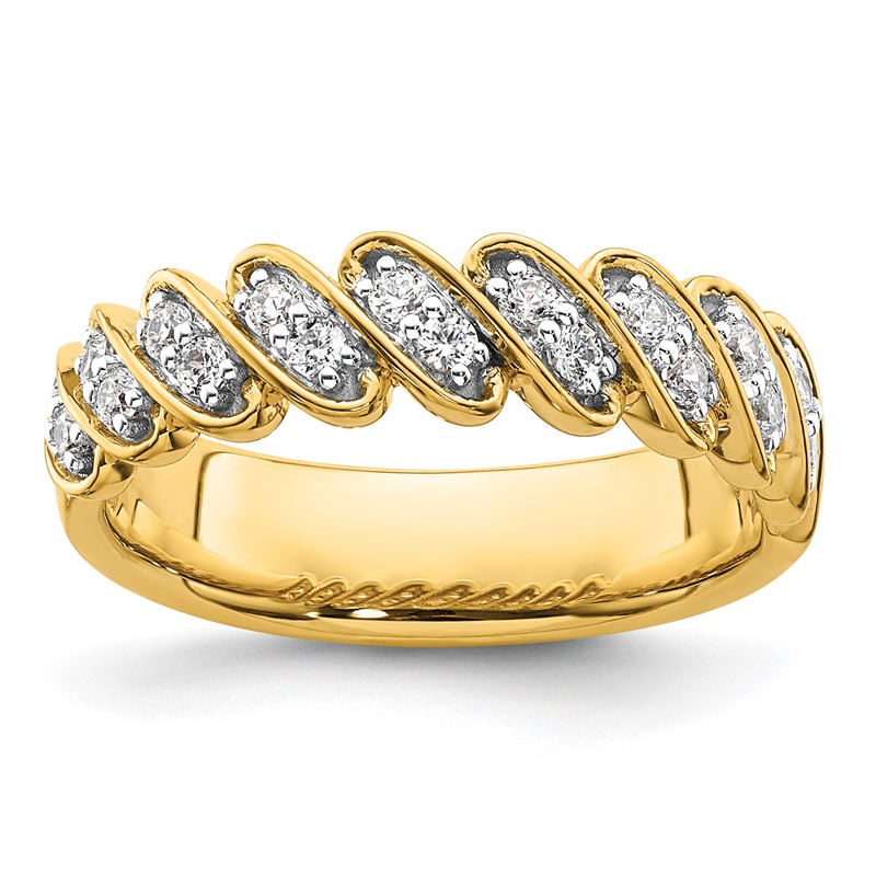 14k 1/3 carat Lab Grown Diamond VS/SI+ G+ Complete Wedding Band