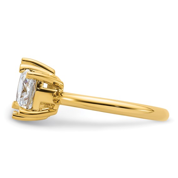 Gold Diamond Asymmetrical Rings