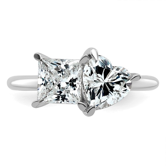 Gold Diamond Asymmetrical Rings