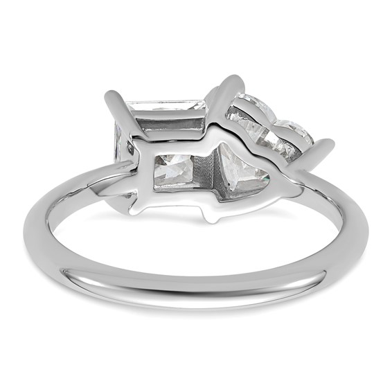 Gold Diamond Asymmetrical Rings