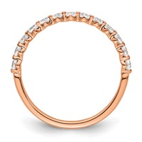 True Origin 14K Rose Gold 0.50 Carat Lab Grown Diamond VS+ F+ Complete Wedding Band view 2
