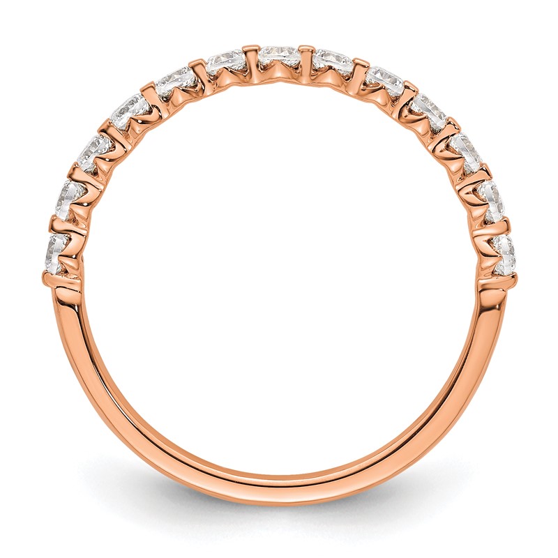 True Origin 14k Rose Gold 1/2 carat Lab Grown Diamond VS D E F Band