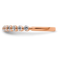 True Origin 14K Rose Gold 0.50 Carat Lab Grown Diamond VS+ F+ Complete Wedding Band view 3