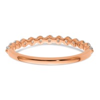 True Origin 14K Rose Gold 0.50 Carat Lab Grown Diamond VS+ F+ Complete Wedding Band view 5