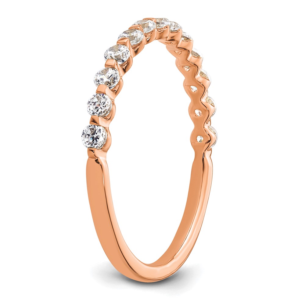 True Origin 14k Rose Gold 1/2 carat Lab Grown Diamond VS D E F Band (RM9982-045-RLD)