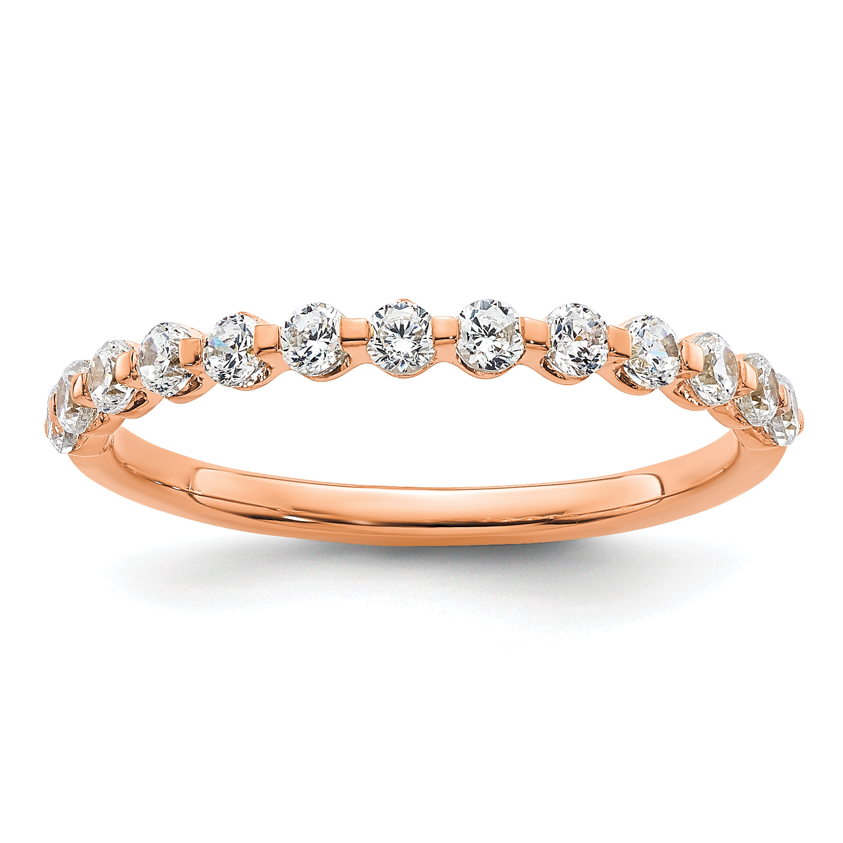 True Origin 14k Rose Gold 1/2 carat Lab Grown Diamond VS D E F Band (RM9982-045-RLD)