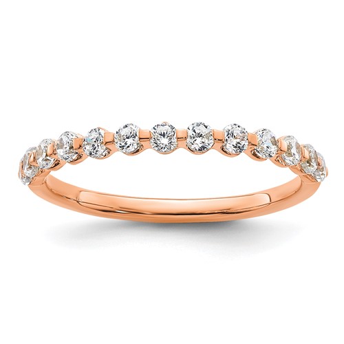 True Origin 14K Rose Gold 0.50 Carat Lab Grown Diamond VS+ F+ Complete Wedding Band