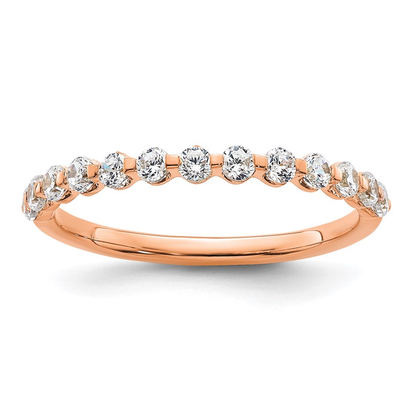 True Origin 14k Rose Gold 1/2 carat Lab Grown Diamond VS D E F Band