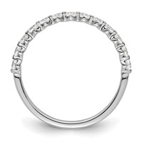 True Origin 14K White Gold 0.50 Carat Lab Grown Diamond VS+ F+ Complete Wedding Band view 2