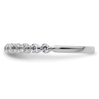 True Origin 14K White Gold 0.50 Carat Lab Grown Diamond VS+ F+ Complete Wedding Band view 3