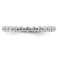 True Origin 14K White Gold 0.50 Carat Lab Grown Diamond VS+ F+ Complete Wedding Band view 4