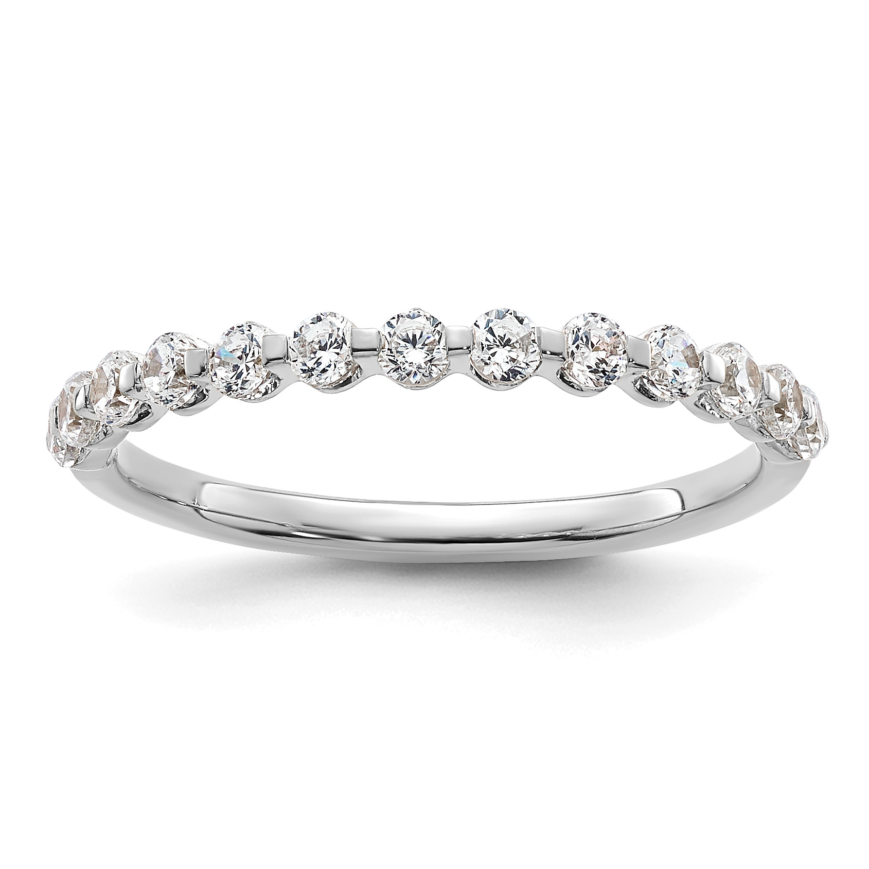 True Origin 14k White Gold 1/2 carat Lab Grown Diamond VS D E F Band (RM9982-045-WLD)