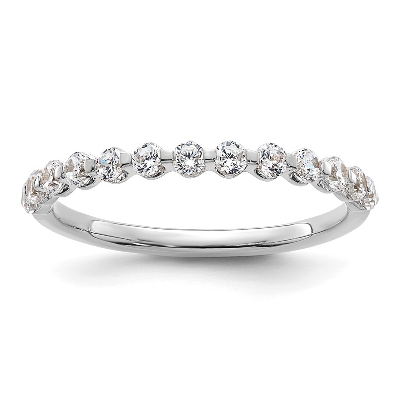 True Origin 14k White Gold 1/2 carat Lab Grown Diamond VS D E F Band