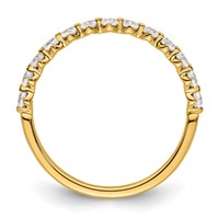 True Origin 14K Yellow Gold 0.50 Carat Lab Grown Diamond VS+ F+ Complete Wedding Band view 2
