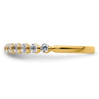 True Origin 14K Yellow Gold 0.50 Carat Lab Grown Diamond VS+ F+ Complete Wedding Band view 3