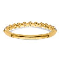 True Origin 14K Yellow Gold 0.50 Carat Lab Grown Diamond VS+ F+ Complete Wedding Band view 5